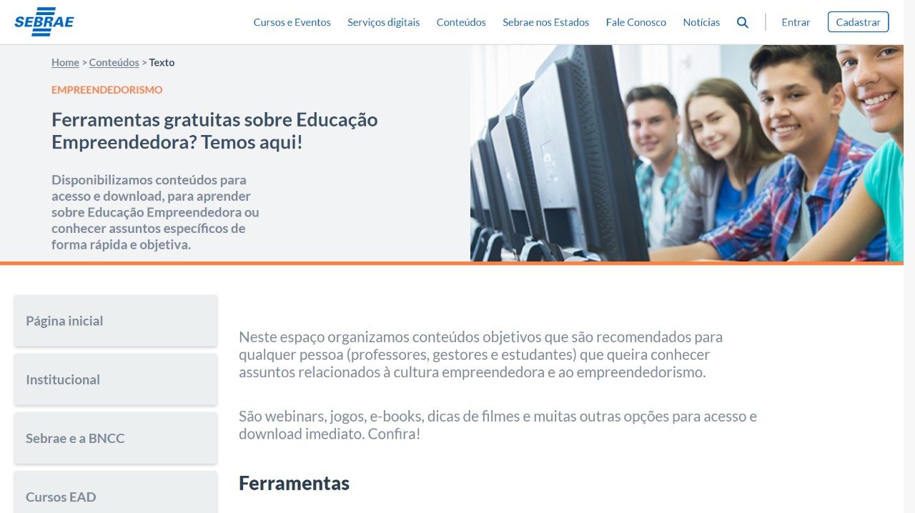 Inscri&ccedil;&otilde;es para a s turmas de 2020 podem ser feitas no Portal Educa&ccedil;&atilde;o Empreendedora.